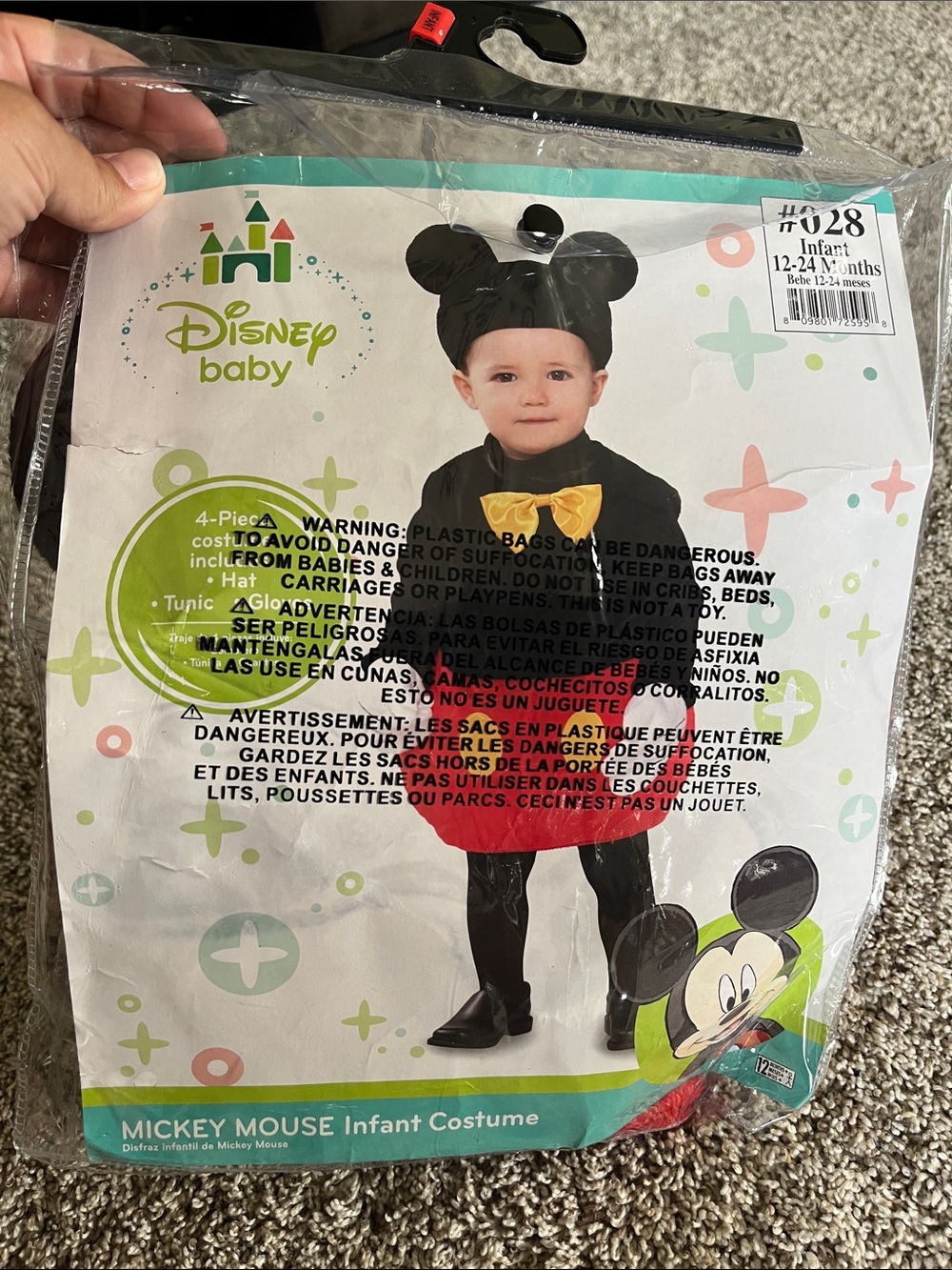 Mickey Mouse Disney baby Halloween costume 12-24 months infant